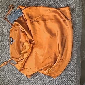 Burnt orange blouse.  Woman's Large